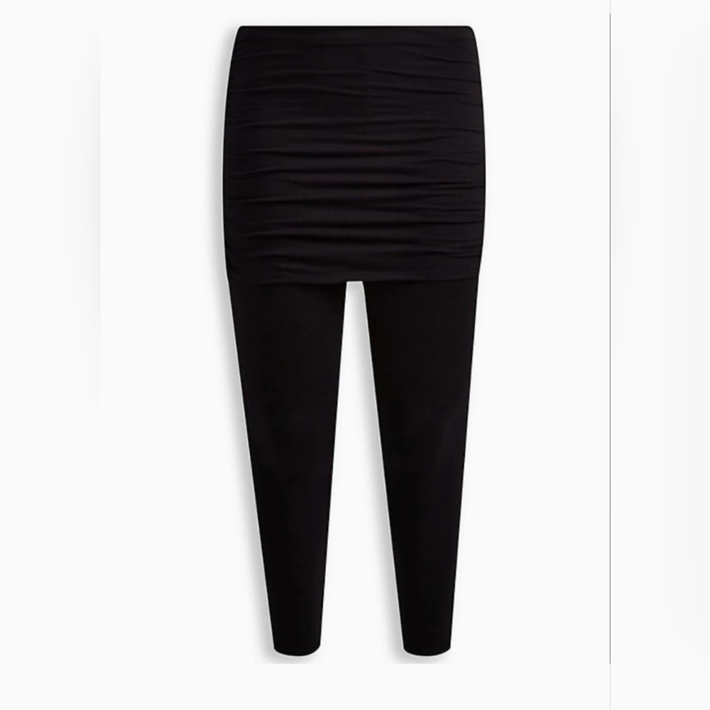 Torrid Black Fold Over Skirted Leggings 5x